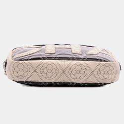 Pre Owned Chanel Black Coated Canvas Camellia Logo Camera Bag
