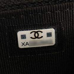 Pre Owned Chanel Black CC Quilted Caviar Pocket Twins Clutch with Chain