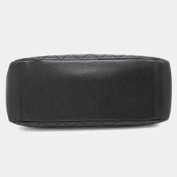 Pre Owned Chanel GST Black Caviar Leather Chain Tote Bag