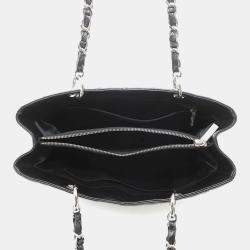 Pre Owned Chanel GST Black Caviar Leather Chain Tote Bag