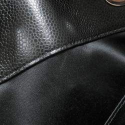 Pre Owned Chanel GST Black Caviar Leather Chain Tote Bag