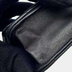 Pre Owned Chanel Matelasse Black Lambskin Chain Wallet