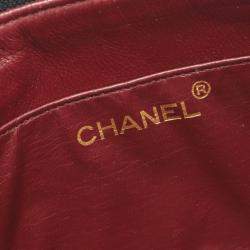 Pre Owned Chanel Matelasse Black Lambskin Leather Shoulder Bag