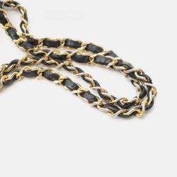 Pre Owned Chanel Matelasse Black Lambskin Leather Shoulder Bag