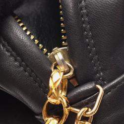 Pre Owned Chanel Mademoiselle Coco CC Gray Lambskin Crossbody Chain Shoulder Bag GHW