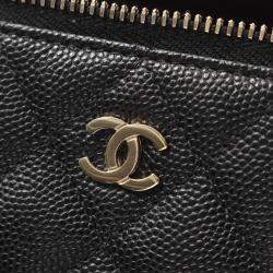 Pre Owned Chanel Matelassé Coco CC Black Calfskin Vanity Crossbody Chain Shoulder Bag GHW