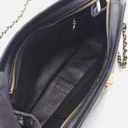 Pre Owned Chanel Matelassé Coco CC Black Calfskin Crossbody Chain Shoulder Bag GHW