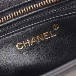 Pre Owned Chanel Matelassé Coco CC Black Calfskin Crossbody Chain Shoulder Bag GHW