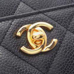 Pre Owned Chanel Matelassé Coco CC Black Calfskin Crossbody Chain Shoulder Bag GHW