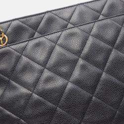 Pre Owned Chanel Matelassé Coco CC Black Calfskin Crossbody Chain Shoulder Bag GHW