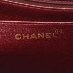 Pre Owned Chanel Mademoiselle Deca Black Lambskin Leather Crossbody Bag