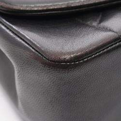 Pre Owned Chanel Matelasse Diana Black Lambskin Flap Chain Shoulder Bag GHW