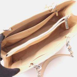 Pre Owned Chanel Matelasse GST Beige Calfskin Chain Tote