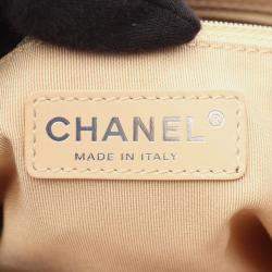 Pre Owned Chanel Matelasse GST Beige Calfskin Chain Tote