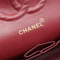 Pre Owned Chanel Matelasse Double Flap Chain Shoulder Bag Lambskin Black Ghw