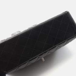Pre Owned Chanel Jumbo Matelasse 34 Chain Shoulder Bag Lambskin Black