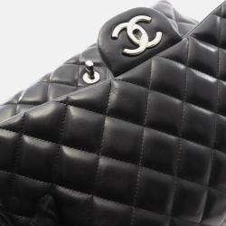 Pre Owned Chanel Jumbo Matelasse 34 Chain Shoulder Bag Lambskin Black