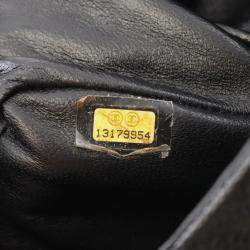 Pre Owned Chanel Jumbo Matelasse 30 Double Flap Chain Shoulder Bag Calfskin Blk