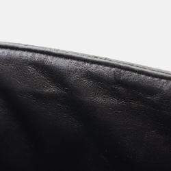 Pre Owned Chanel Jumbo Matelasse 30 Double Flap Chain Shoulder Bag Calfskin Blk