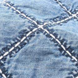 Pre Owned Chanel 22 Chain Shoulder Tote Bag Denim Leather Navy