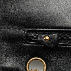 Pre Owned Chanel Black Medium Classic Lambskin Double Flap Bag