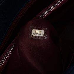 Pre Owned Chanel Burgundy Large Caviar and Tweed Coco Break Shopping Tote