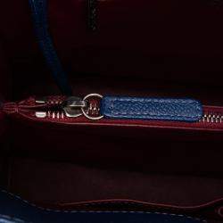 Pre Owned Chanel Burgundy Large Caviar and Tweed Coco Break Shopping Tote