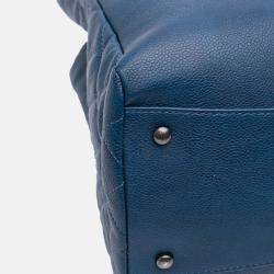 Pre Owned Chanel Burgundy Large Caviar and Tweed Coco Break Shopping Tote