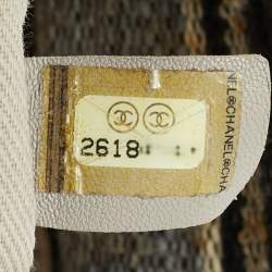 Pre Owned Chanel Multicolor Striped Fabric Large Deauville Shopper Tote