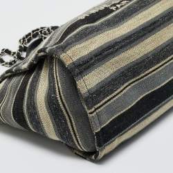 Pre Owned Chanel Multicolor Striped Fabric Large Deauville Shopper Tote