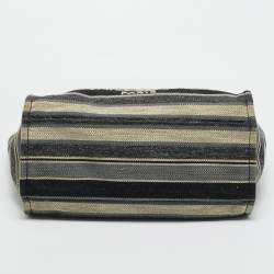 Pre Owned Chanel Multicolor Striped Fabric Large Deauville Shopper Tote