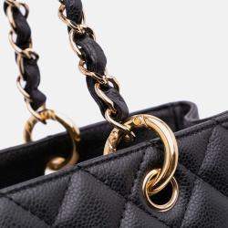 Pre Owned Chanel Black Caviar Grand Shopping Tote