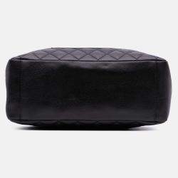 Pre Owned Chanel Black Caviar Grand Shopping Tote
