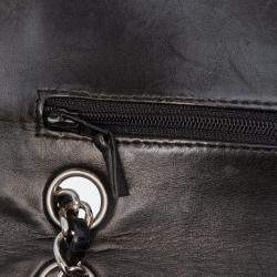 Pre Owned Chanel Black Medium Classic Lambskin Double Flap
