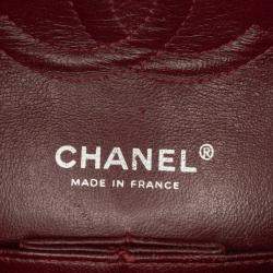 Pre Owned Chanel Black Medium Classic Lambskin Double Flap