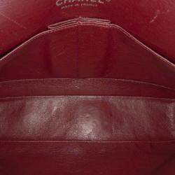 Pre Owned Chanel Black Medium Classic Lambskin Double Flap
