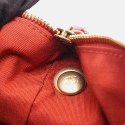Pre Owned Chanel Red Small Quilted Lambskin Perfect Meeting Hobo