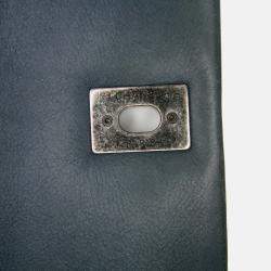 Pre Owned Chanel Grey Paris Edinburgh Medium Embossed Calfskin New Chic Flap