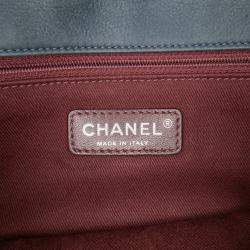 Pre Owned Chanel Grey Paris Edinburgh Medium Embossed Calfskin New Chic Flap