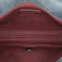 Pre Owned Chanel Grey Paris Edinburgh Medium Embossed Calfskin New Chic Flap