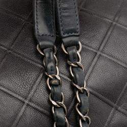 Pre Owned Chanel Grey Paris Edinburgh Medium Embossed Calfskin New Chic Flap