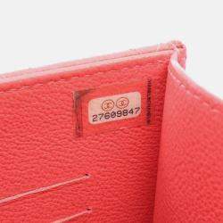 Pre Owned Chanel Pink CC Quilted Caviar Phone Holder with Chain