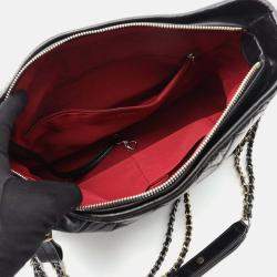Pre Owned Chanel Gabrielle Large Black Leather Hobo Bag