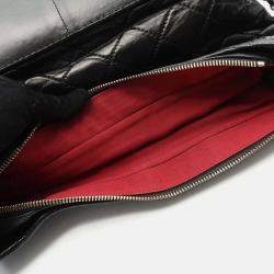 Pre Owned Chanel Gabrielle Large Black Leather Hobo Bag