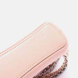 Pre Owned Chanel Gabrielle Small Pink Leather Hobo Bag