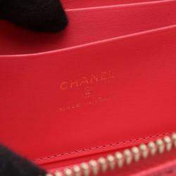 Pre Owned Chanel Vanity Pink Calfskin Shoulder Bag