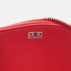 Pre Owned Chanel Vanity Pink Calfskin Shoulder Bag