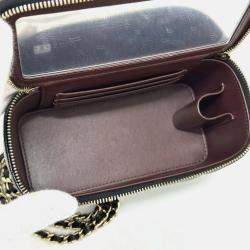 Pre Owned Chanel Vanity Mini Black Caviar Leather Shoulder Bag