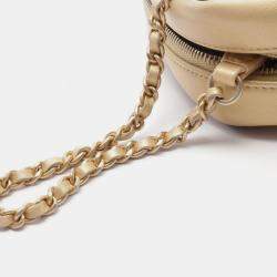Pre Owned Chanel V-Stitch Black/Gold Lambskin Leather Shoulder Bag