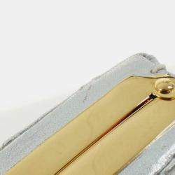 Pre Owned Chanel Silver Shoulder Bag